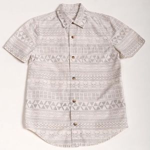 Boys Skull Short sleeve Collar Button Down Shirt